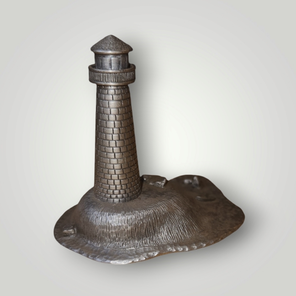 Pewter MINIATURE POCKET PEWTER LIGHTHOUSE